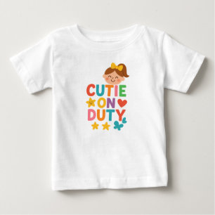 Camiseta De Bebé Cutie en el deber