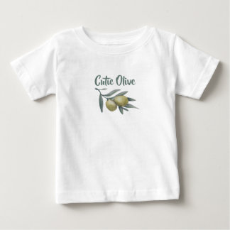 Camiseta De Bebé Cutie Olive