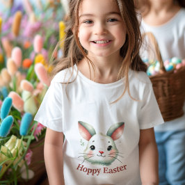 Camiseta De Bebé Cuto acuarela Bunny Face | Pascua Pastel