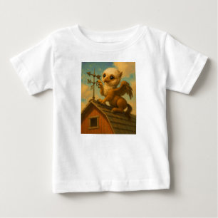 Camiseta De Bebé Cuto bebé gran ojo hippogriff arte divertido de fa