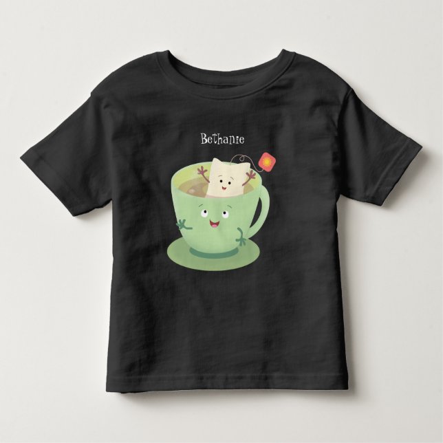 Camiseta De Bebé Cuto teabag taza personalizado personaje de humor (Anverso)