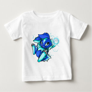 Camiseta De Bebé Cybunny amarillo con estrellas