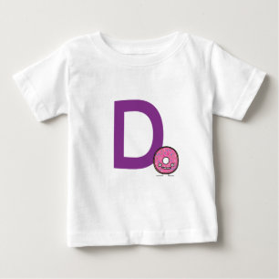 Camiseta De Bebé D es para el postre Donut glaseado rosa espolvorin