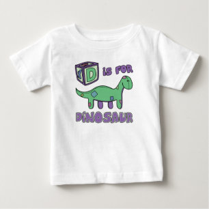 Camiseta De Bebé D está para la camiseta del bebé del dinosaurio