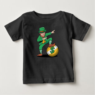 Camiseta De Bebé Dabbing Leprechaun Funny Día de San Patricio