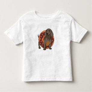Camiseta De Bebé Dachshund con Donut