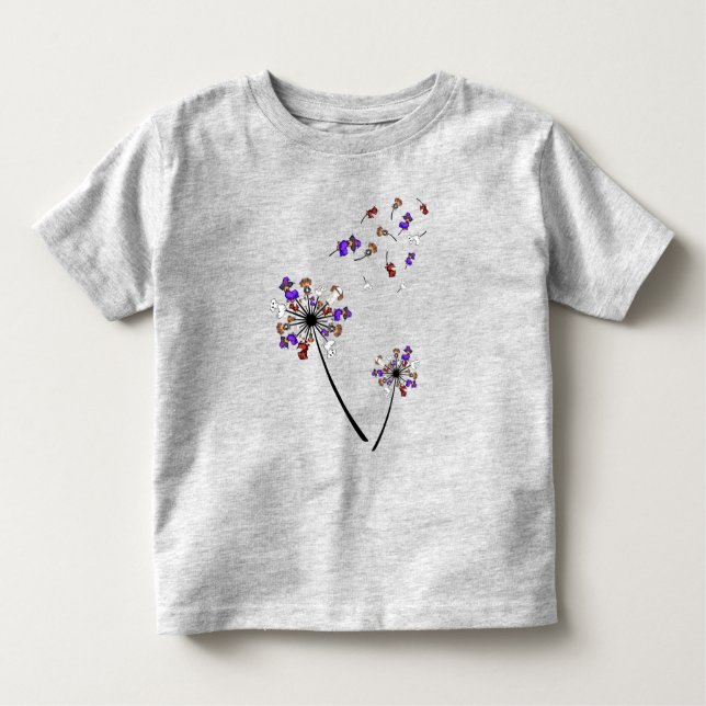 Camiseta De Bebé Dachshund Dandelion Flor Halloween Ideas de disfra (Anverso)