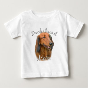 Camiseta De Bebé Dachshund (de cabello largo) Mamá 2