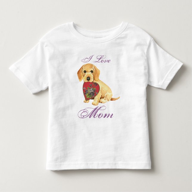 Camiseta De Bebé Dachshund Heart Mom (Anverso)