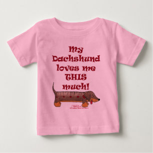 Camiseta De Bebé Dachshund Love Meter