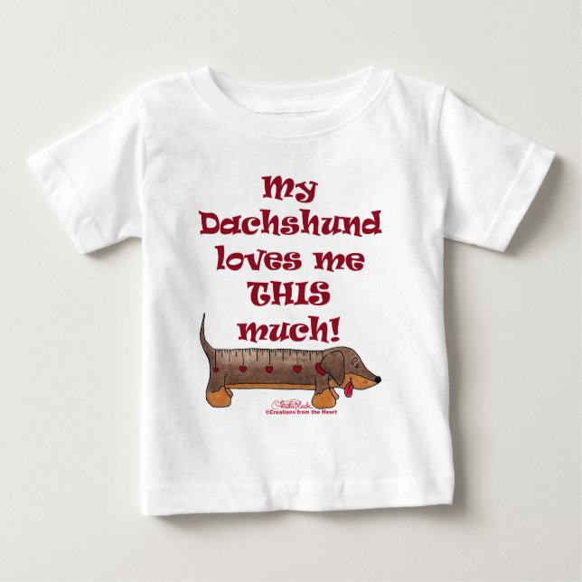 Camiseta De Bebé Dachshund Love Meter (Anverso)