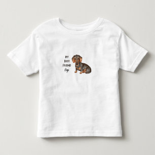 Camiseta De Bebé Dachshund Mi Mejor Amigo Personalizado Mascota Nom