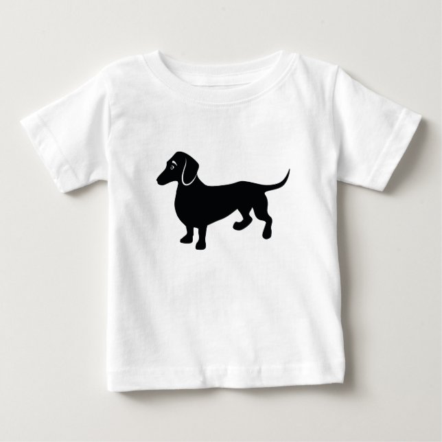 Camiseta De Bebé Dachshund Silhouette (Anverso)