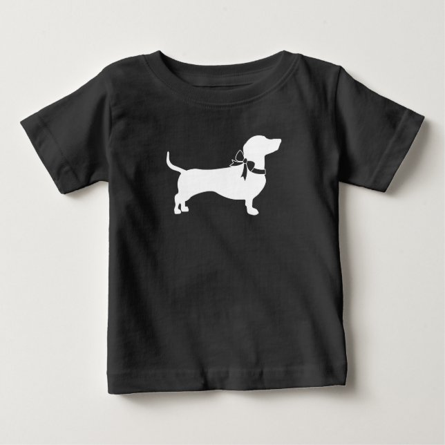Camiseta De Bebé Dachshund Weiner Dog Baby Shower (Anverso)