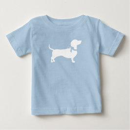 Camiseta De Bebé Dachshund Wiener Dog Baby Shower Blue Boy
