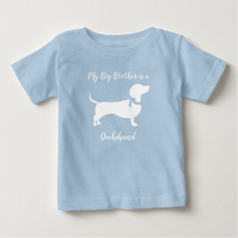 Camiseta De Bebé Dachshund Wiener Dog Baby Shower Blue Boy
