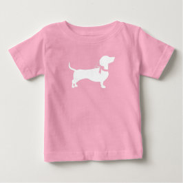 Camiseta De Bebé Dachshund Wiener Dog Chica rosa Baby Shower