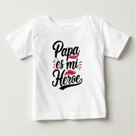 Camiseta De Bebé Dad is my hero