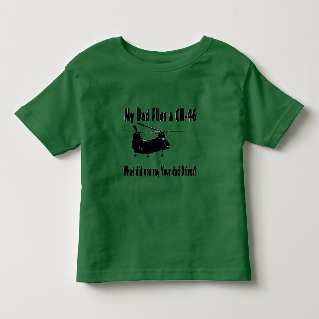 Camiseta De Bebé Dad vuela a un helicóptero CH 46 (Anverso)