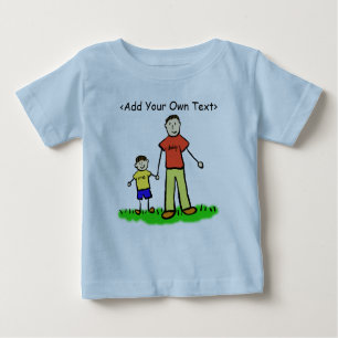 Camiseta De Bebé Daddy & Me Little Boy Shirt Brunette (Ambos Lados)