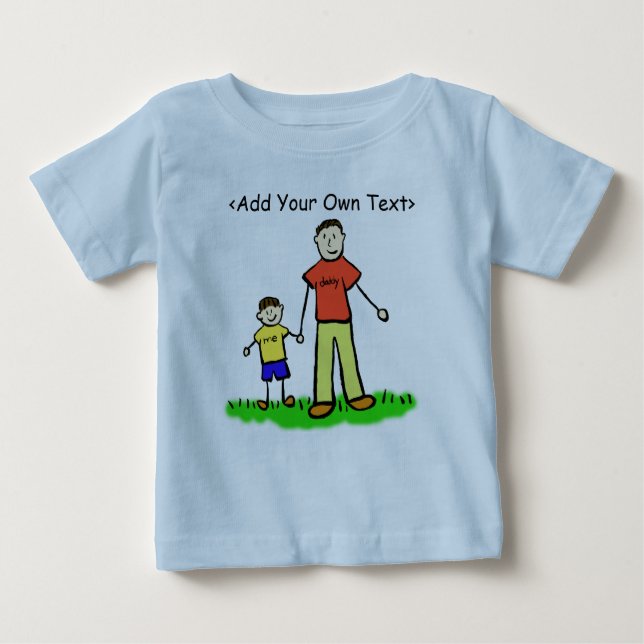 Camiseta De Bebé Daddy & Me Little Boy Shirt Brunette (Ambos Lados) (Anverso)