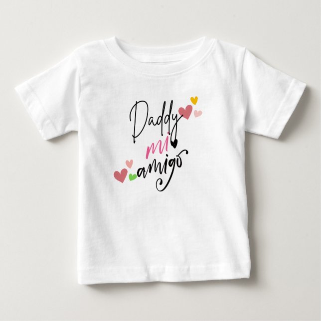 Camiseta De Bebé Daddy mi amigo, New born gift (Anverso)