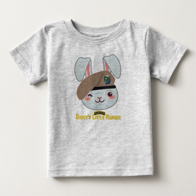 Camiseta de bebé “Daddy’s Little Ranger Bunny” (Anverso)