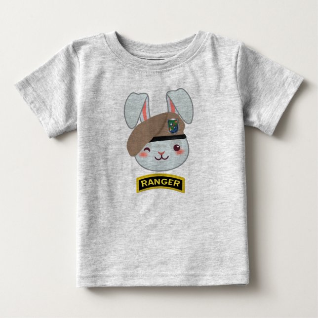 Camiseta de bebé “Daddy’s Little Ranger Bunny” (Anverso)