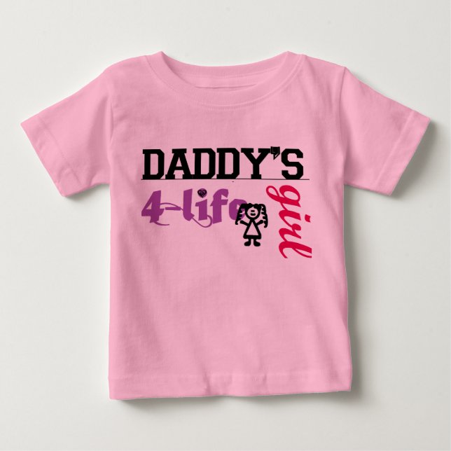 Camiseta De Bebé Daddys Chica de por vida (Anverso)