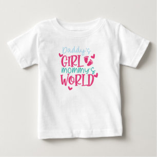 Camiseta De Bebé Daddys Chica Mommys World