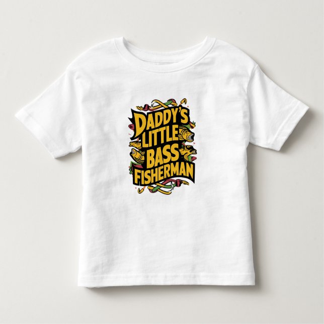 Camiseta De Bebé Daddys Little Bass Fishman (Anverso)