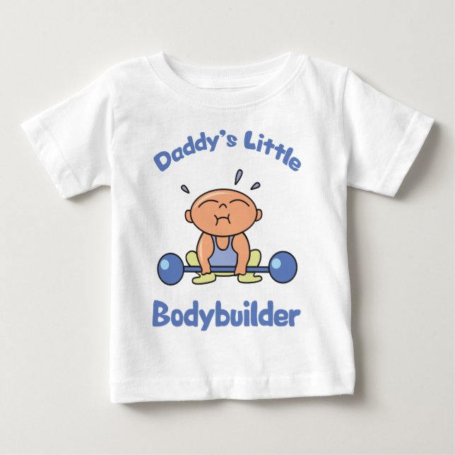 Camiseta De Bebé Daddys Little Bodybuilder Kids Sport Bodybuilding (Anverso)