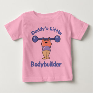 Camiseta De Bebé Daddys Little Bodybuilder Kids Sport Bodybuilding
