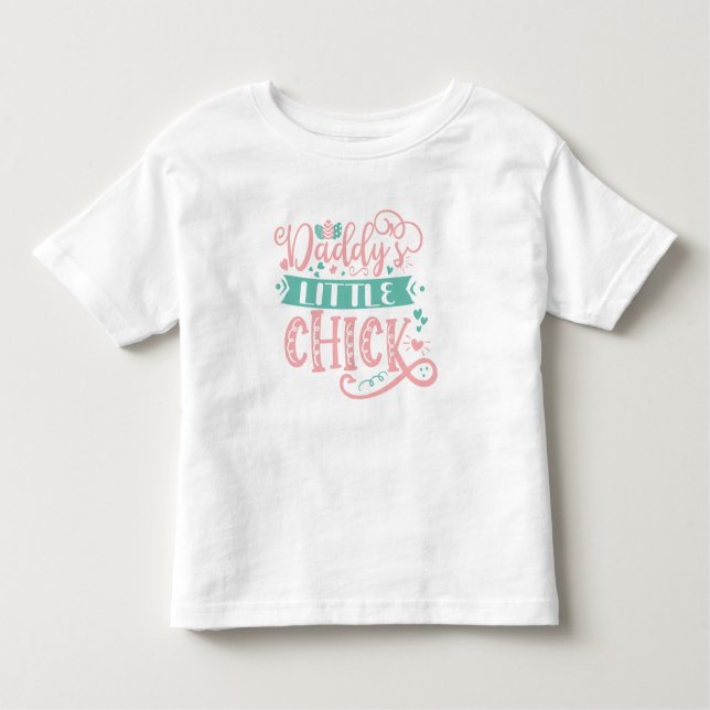 Camiseta De Bebé Daddys Little Chick Cute Girly Easter (Anverso)