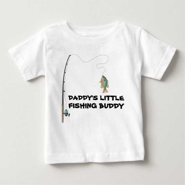 Camiseta De Bebé Daddys Little Fishing Buddy (Anverso)