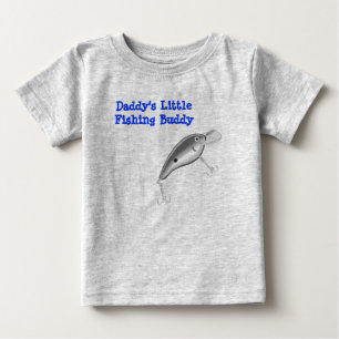 Camiseta De Bebé Daddys Little Fishing Buddy Lure Design