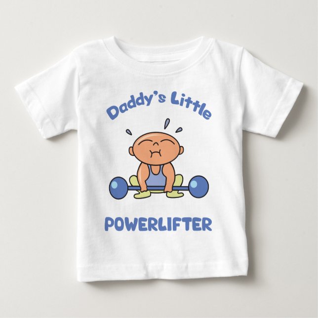Camiseta De Bebé Daddys Little Powerlifter Kids Sport Power (Anverso)