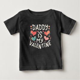 Camiseta De Bebé Daddy's Valentine