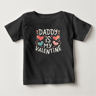 Camiseta De Bebé Daddy's Valentine