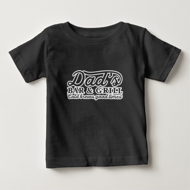 Camiseta De Bebé Dads Bar Y Parrilladas Ideales (Anverso)