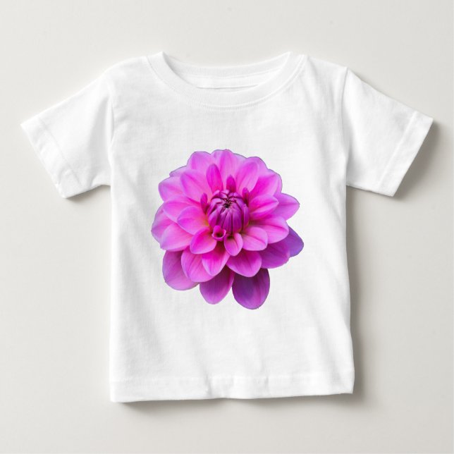 Camiseta De Bebé Dahlia rosa (aislada) (Anverso)