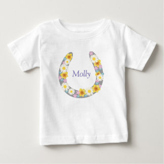 Camiseta De Bebé Daisy Floral Horse Shoing Garment