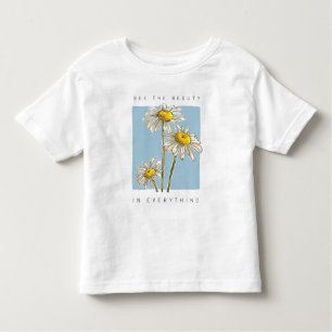 Camiseta De Bebé Daisy Flowers Beauty Slogan