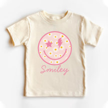 Daisy Smiley Cara Gráfico Pastel Rosa