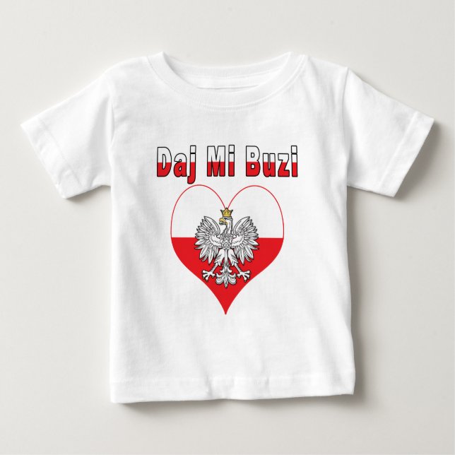 Camiseta De Bebé Daj Mi Buzi Eagle Heart (Anverso)