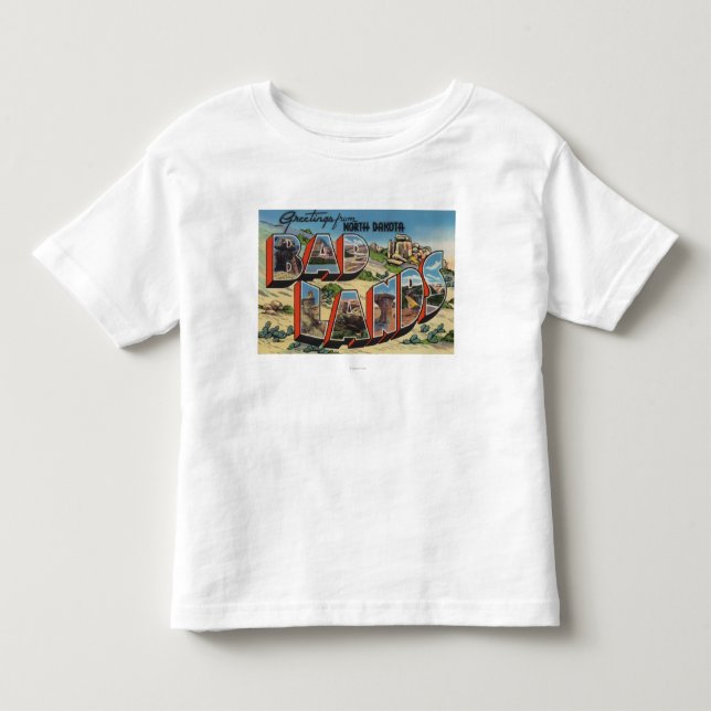 Camiseta De Bebé Dakota del Norte - Badlands - escenas grandes de (Anverso)