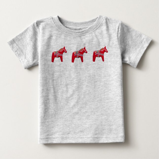 Camiseta De Bebé Dala Horse Baby Romper (Anverso)