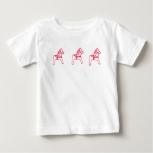 Camiseta De Bebé Dala Horse Ruffle Vestido