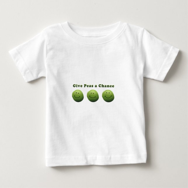 Camiseta De Bebé Dale a Peas una oportunidad (Anverso)