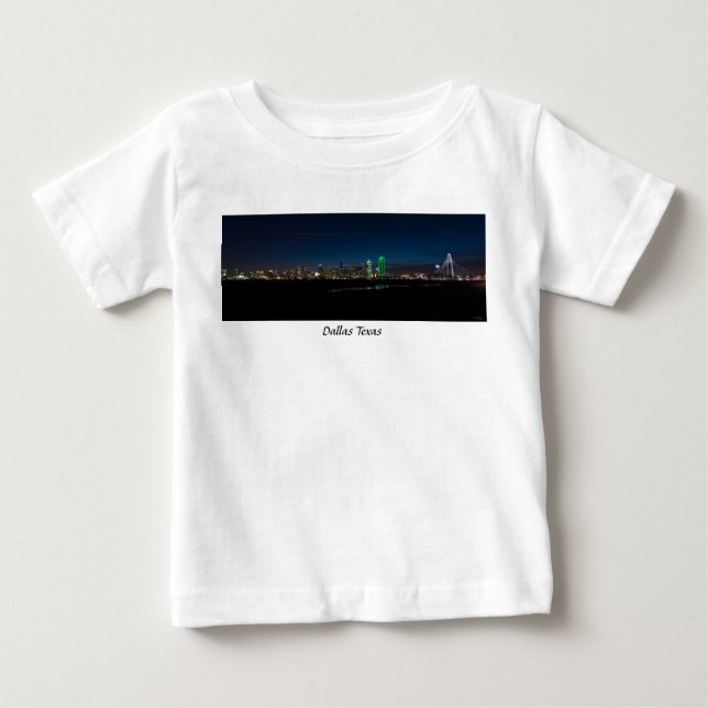 Camiseta De Bebé Dallas Skyline Dawn Pano (Anverso)